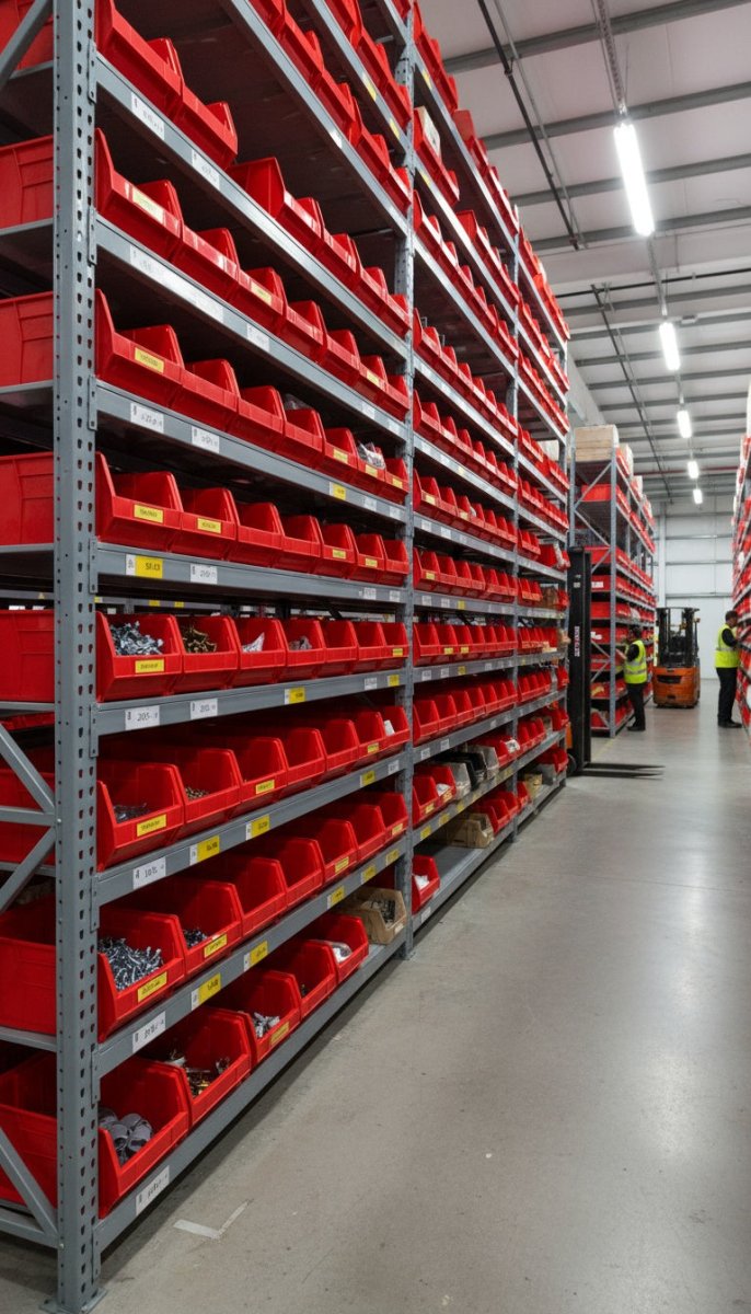 Stainless steel flat bar inventory in distribution warehouse