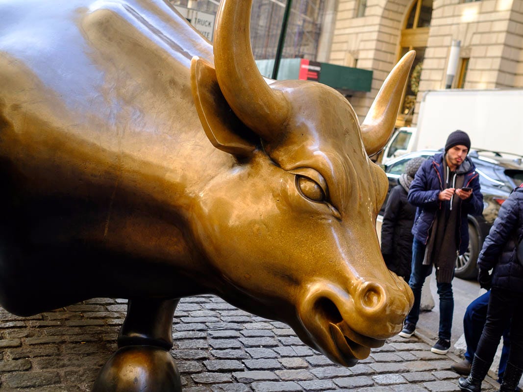 The Wall Street bull, a reminder that patience in bull markets beats clever predictions