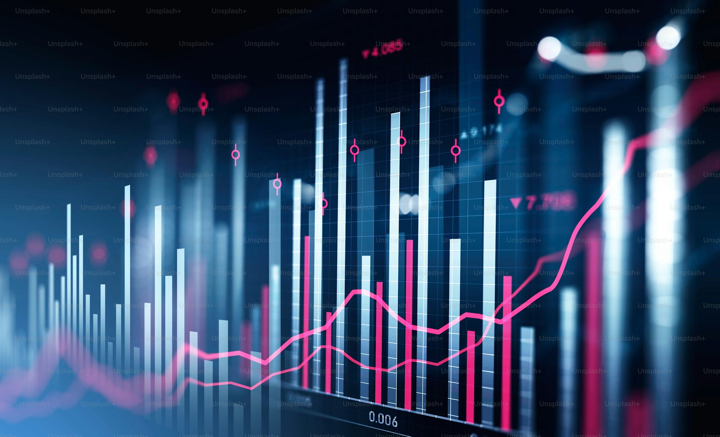 Glowing stock charts on a trading screen, the visual promise behind every AI stock prediction tool sold online
