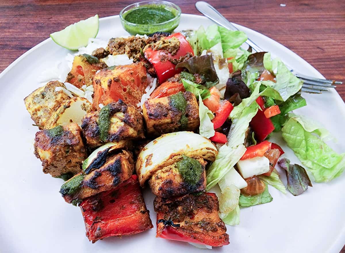 Paneer Hariyali Kebab Bowl