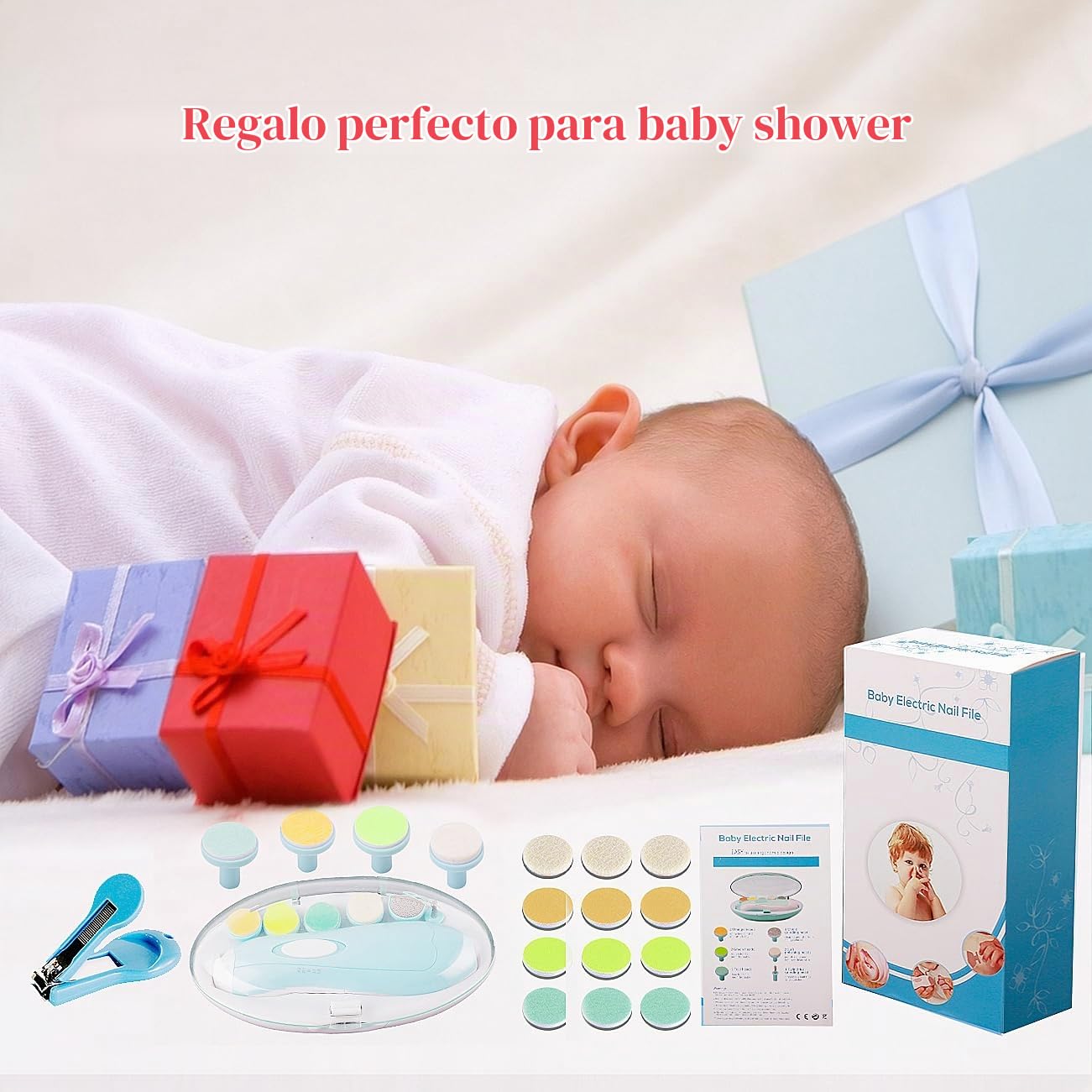 Cortauñas Eléctrico Suave para Bebé