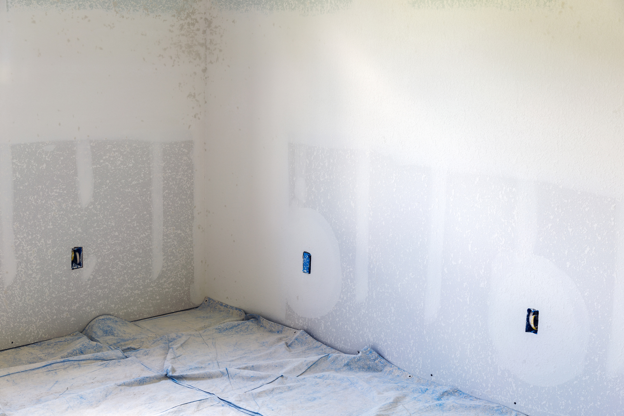 Renovation drywall dust and debris inside house