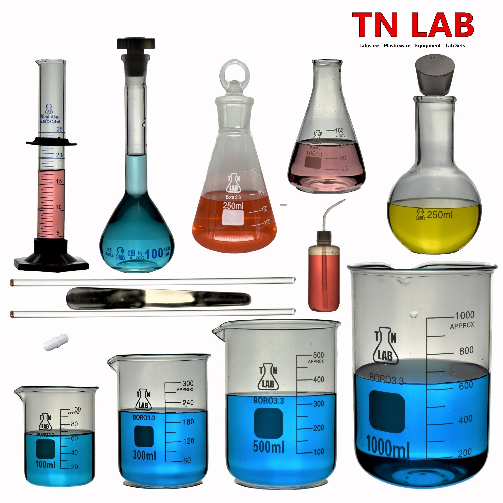 Chemistry lab with glassware