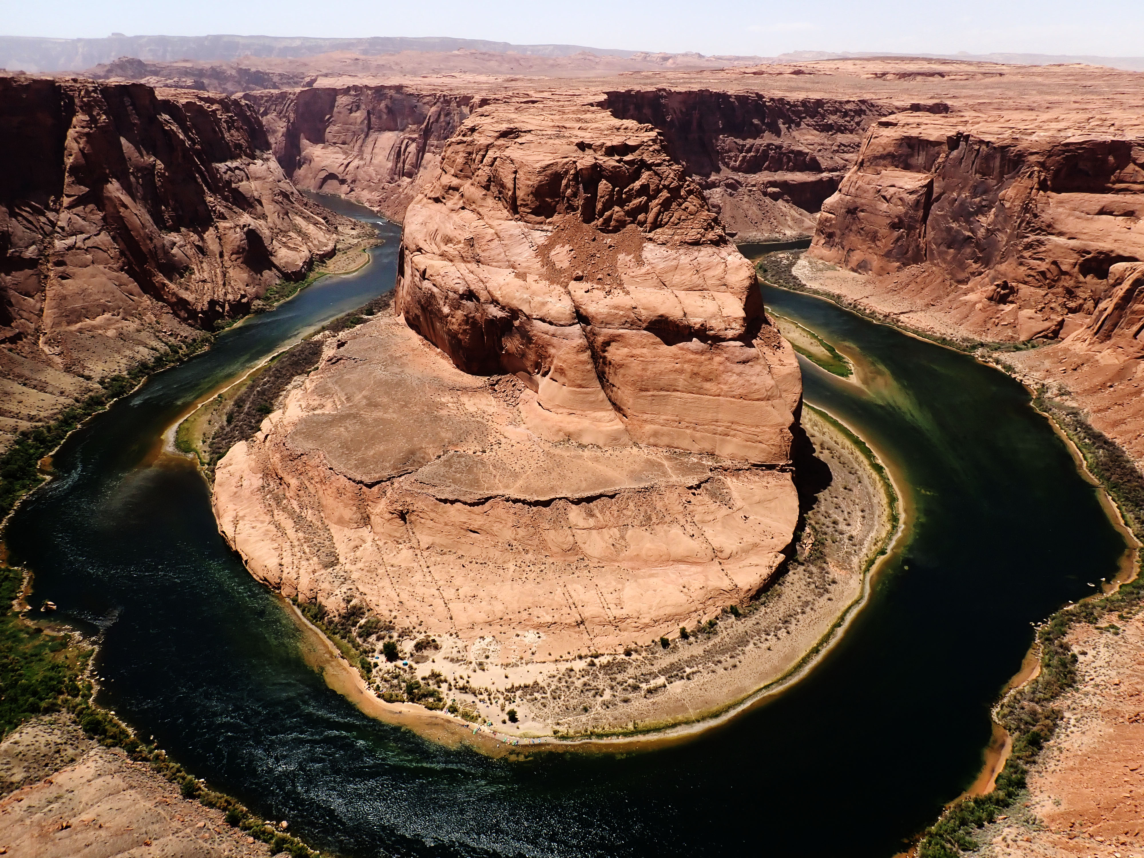 Horseshoe Bend, a canyon with a winding river.