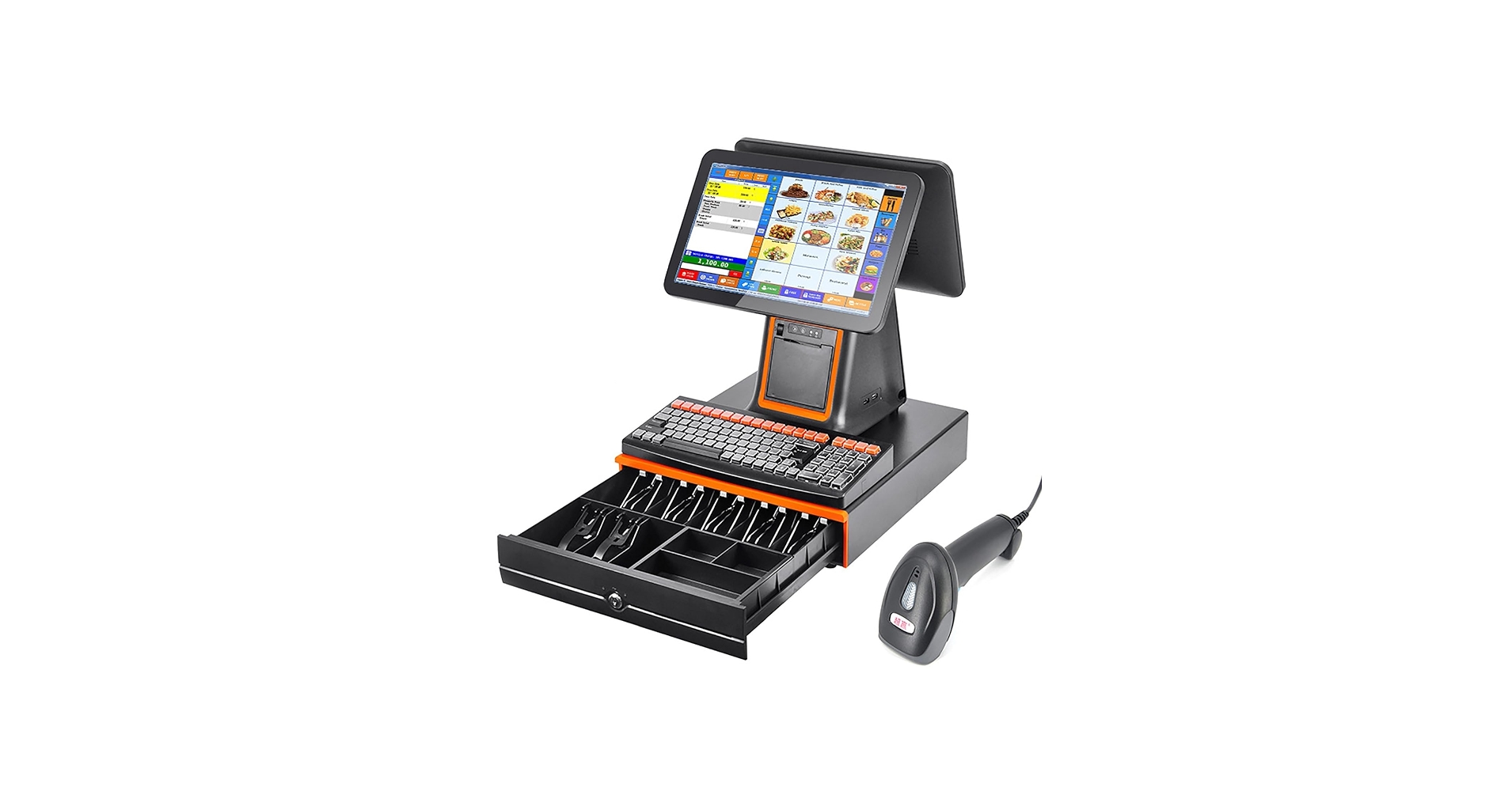 Modern retail shop with POS billing counter and inventory management