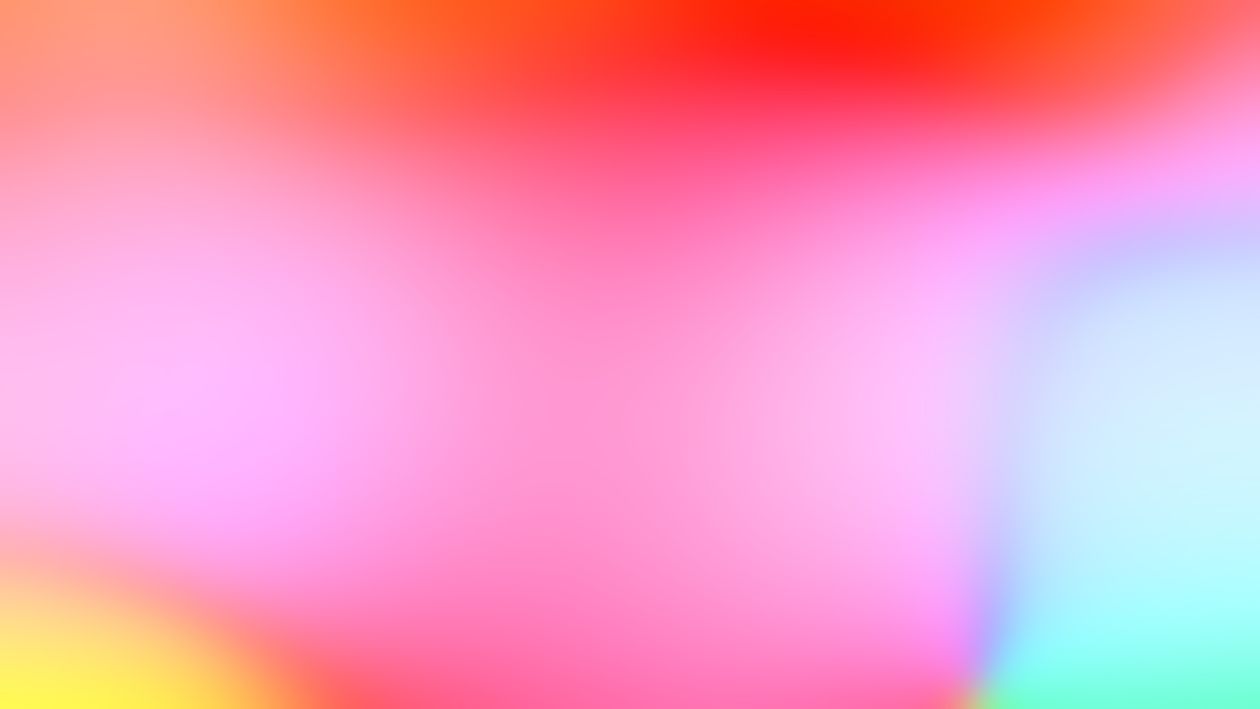 A soft dreamy gradient blending pink, orange, cyan and yellow like ambient light
