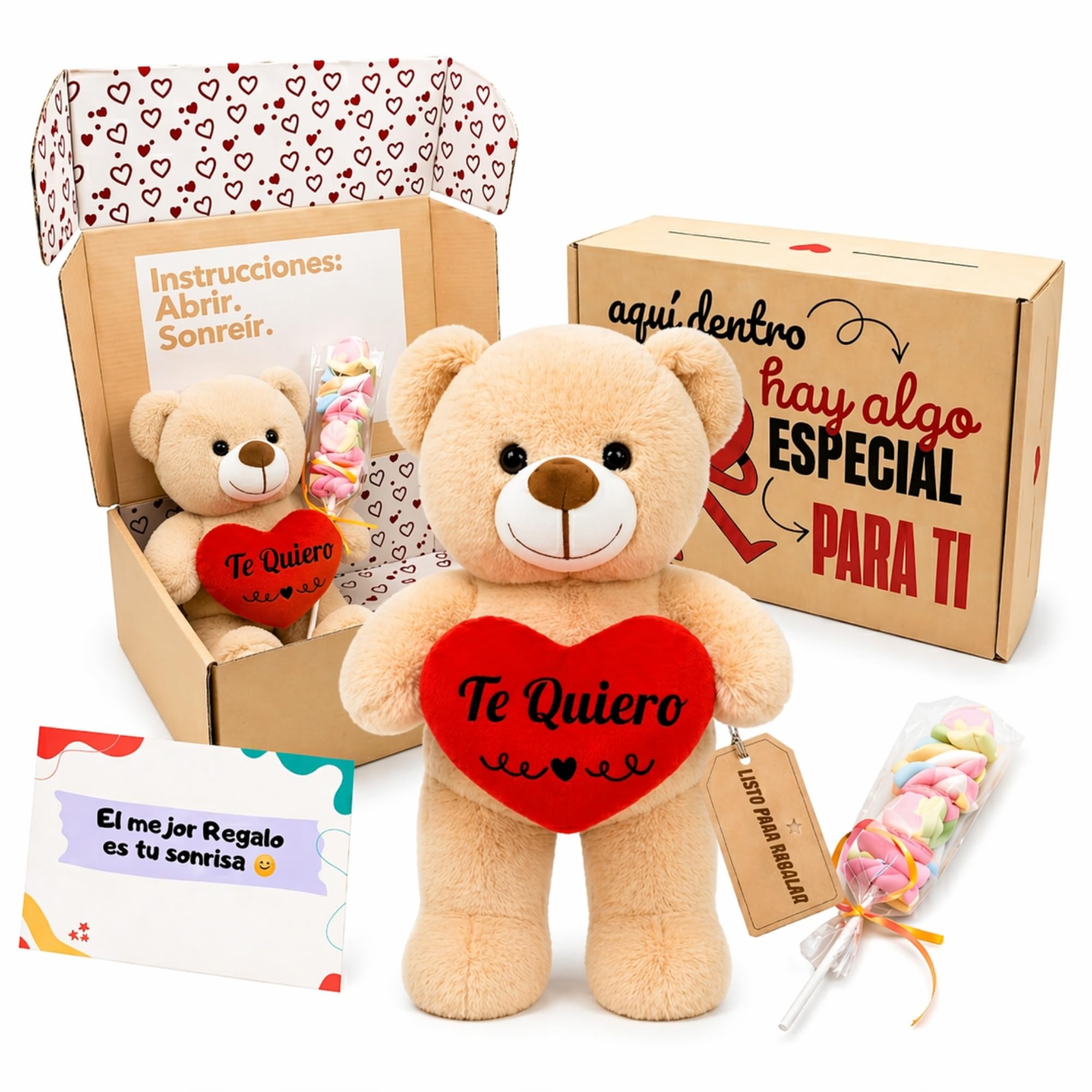 Peluche Corazón con Mensaje Grabado