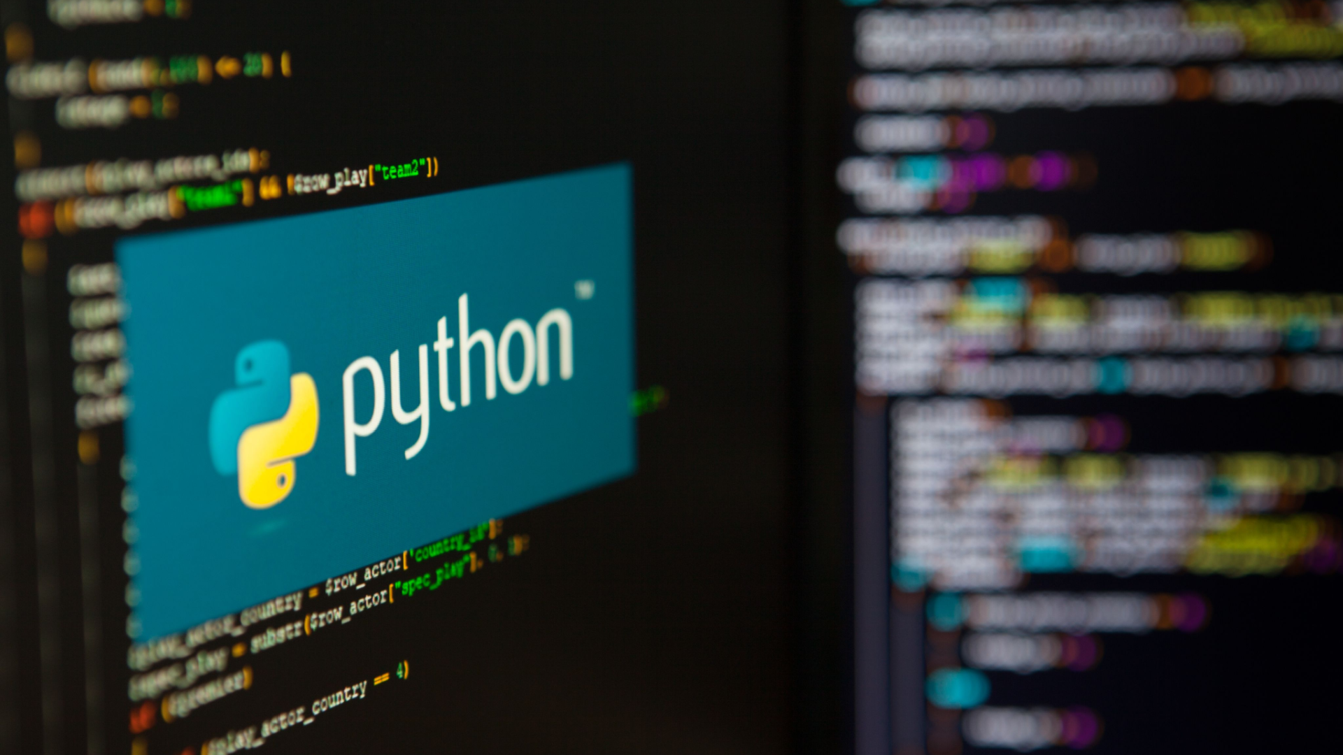 Developer learning to code comparing Python and JavaScript on a screen - illustration for the article