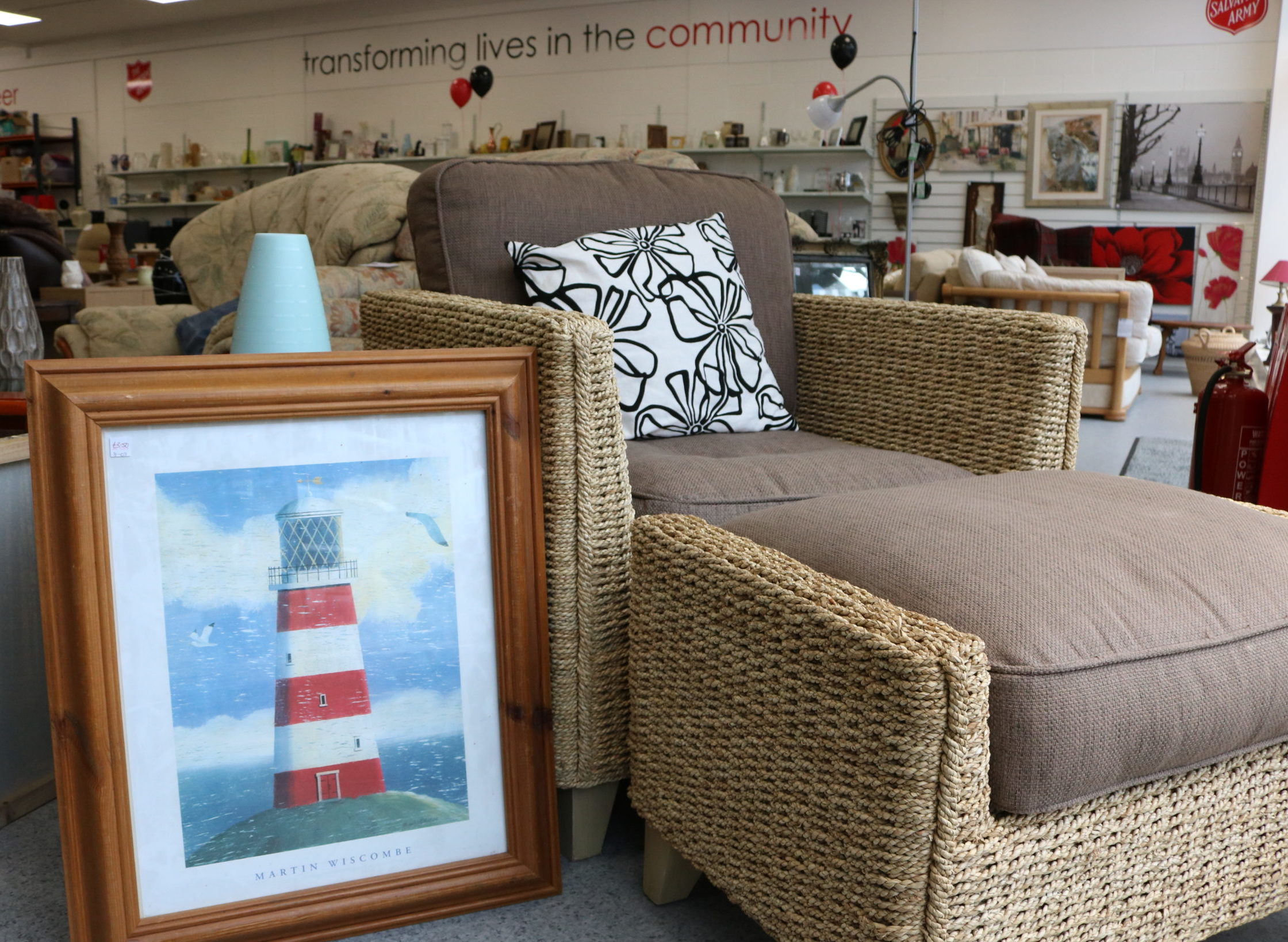 Furniture donation warehouse for charity