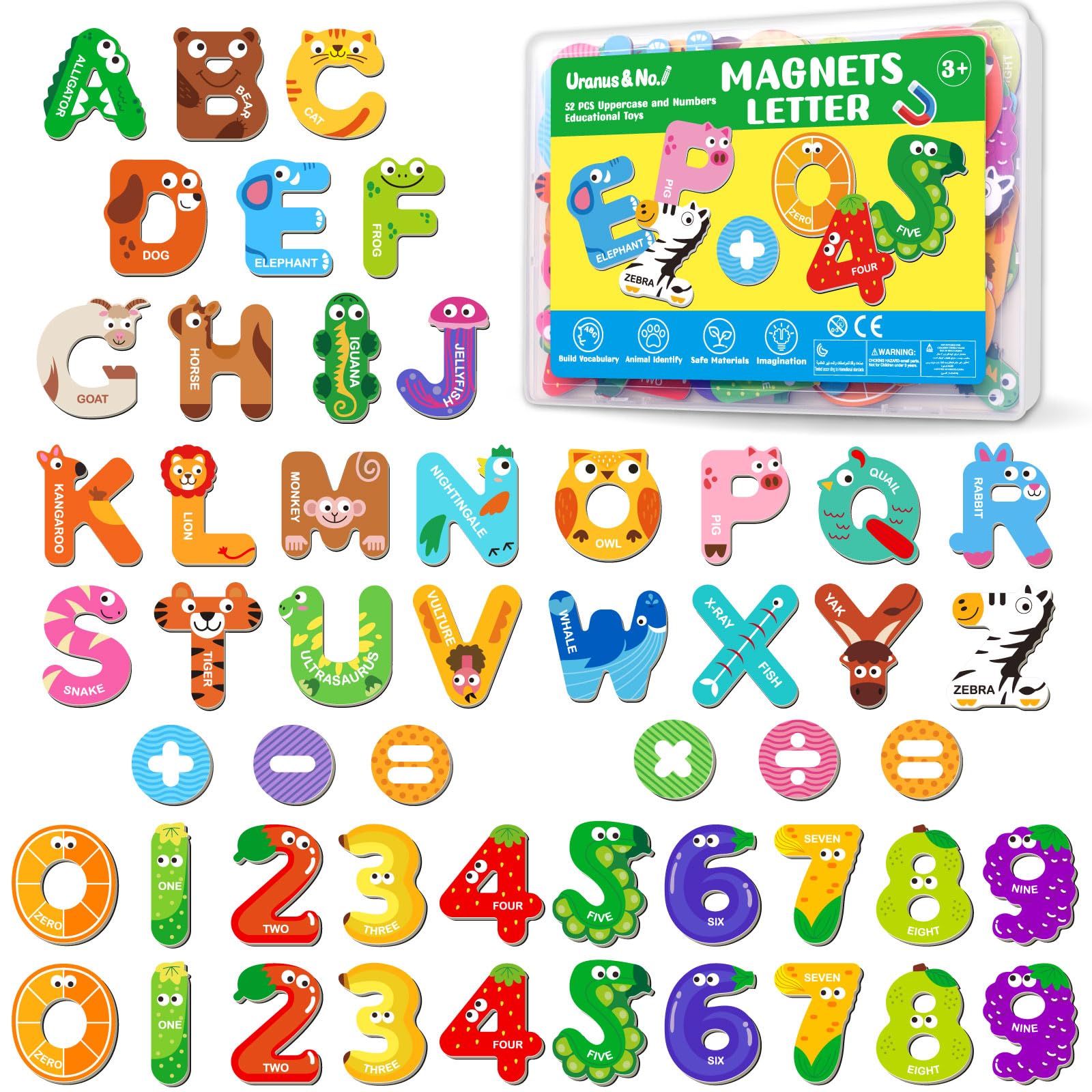 Set Letras y Números Magnéticos 100 Piezas - imagen 3