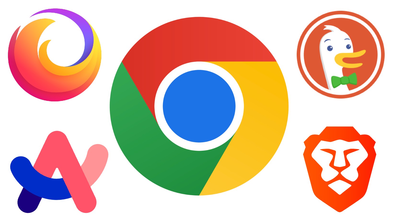 Laptop showing web browser with colorful app icons - best Chrome extensions for productivity - illustration for the article