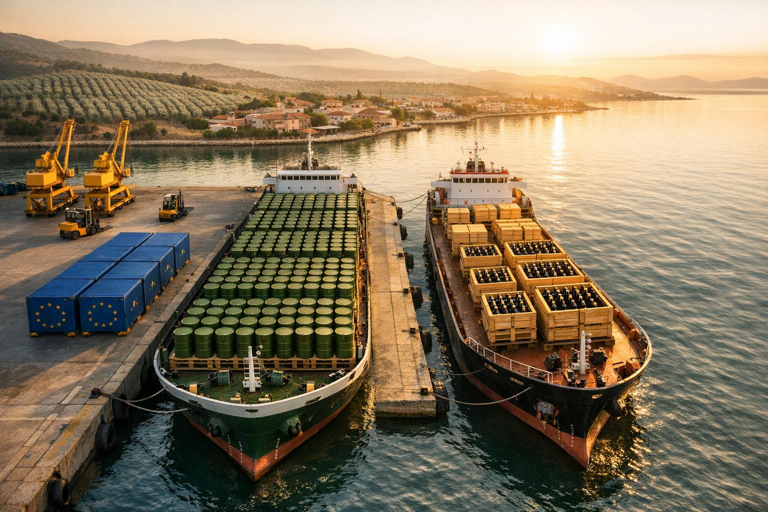Zeytinyağı ithalat ve ihracat - liman yükleme operasyonları