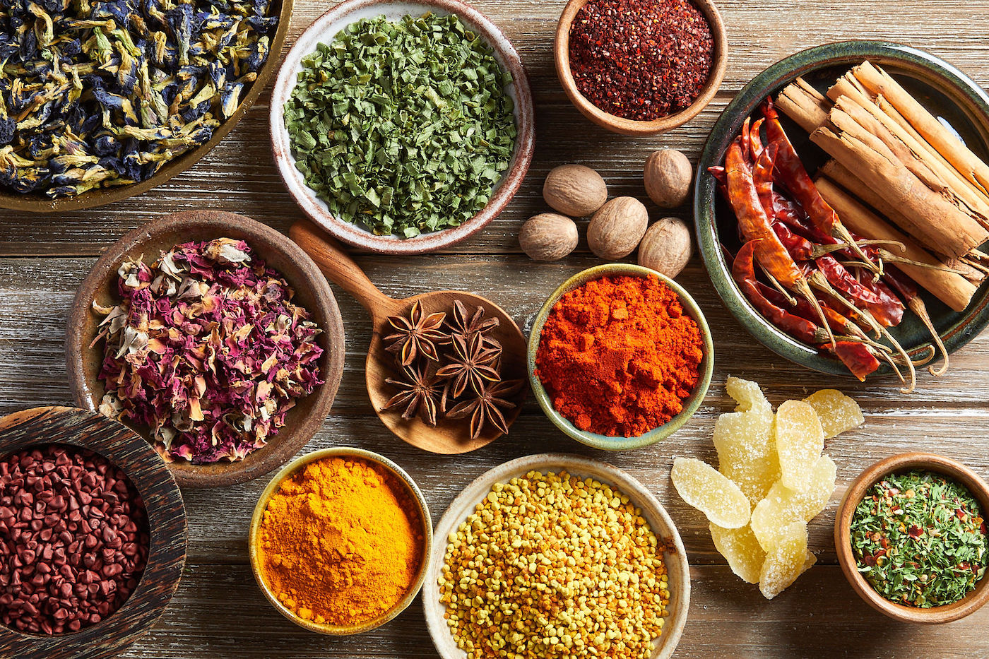 Colorful spices and herbs - core products for NATCO Foods