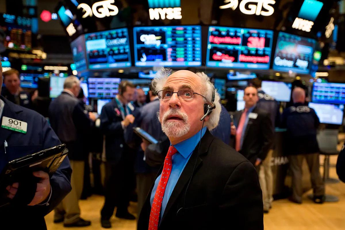 The New York Stock Exchange trading floor, where a flash crash unfolds in minutes