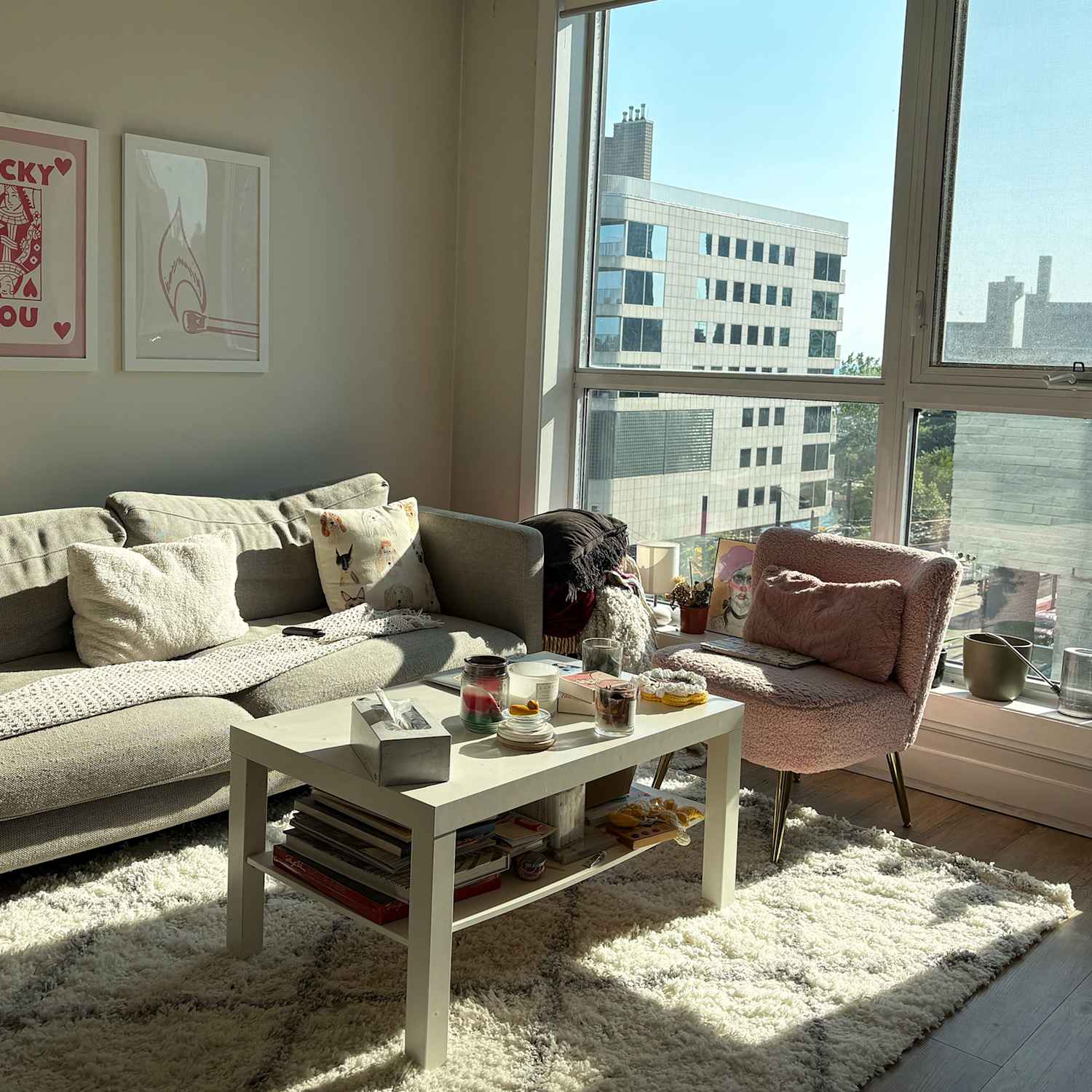 Cluttered apartment before junk removal