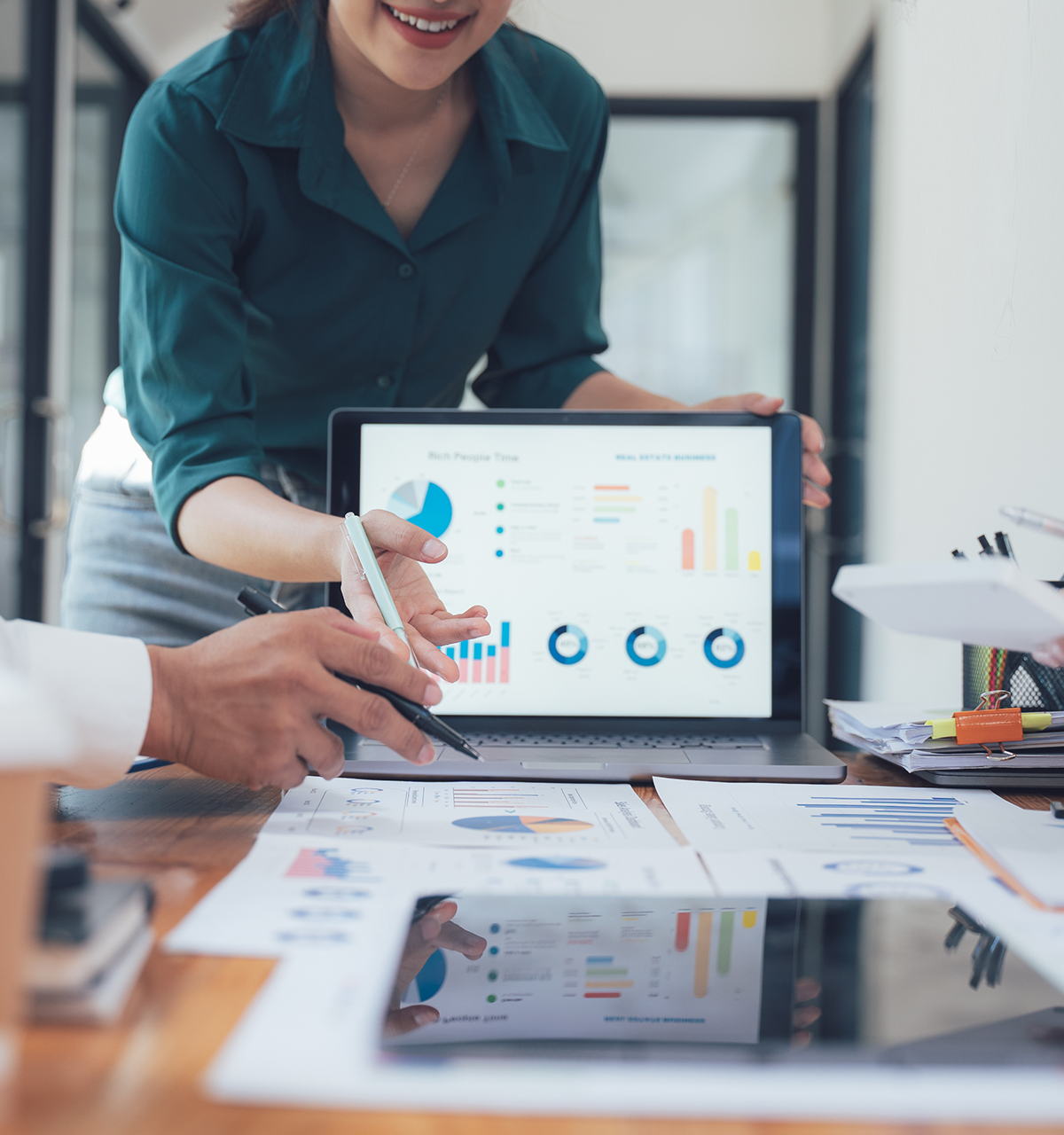An investor reviewing AI stock signals on a dashboard before deciding whether to act