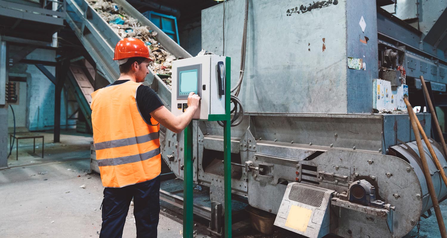 Recycling facility in Dubai — materials being sorted for recovery