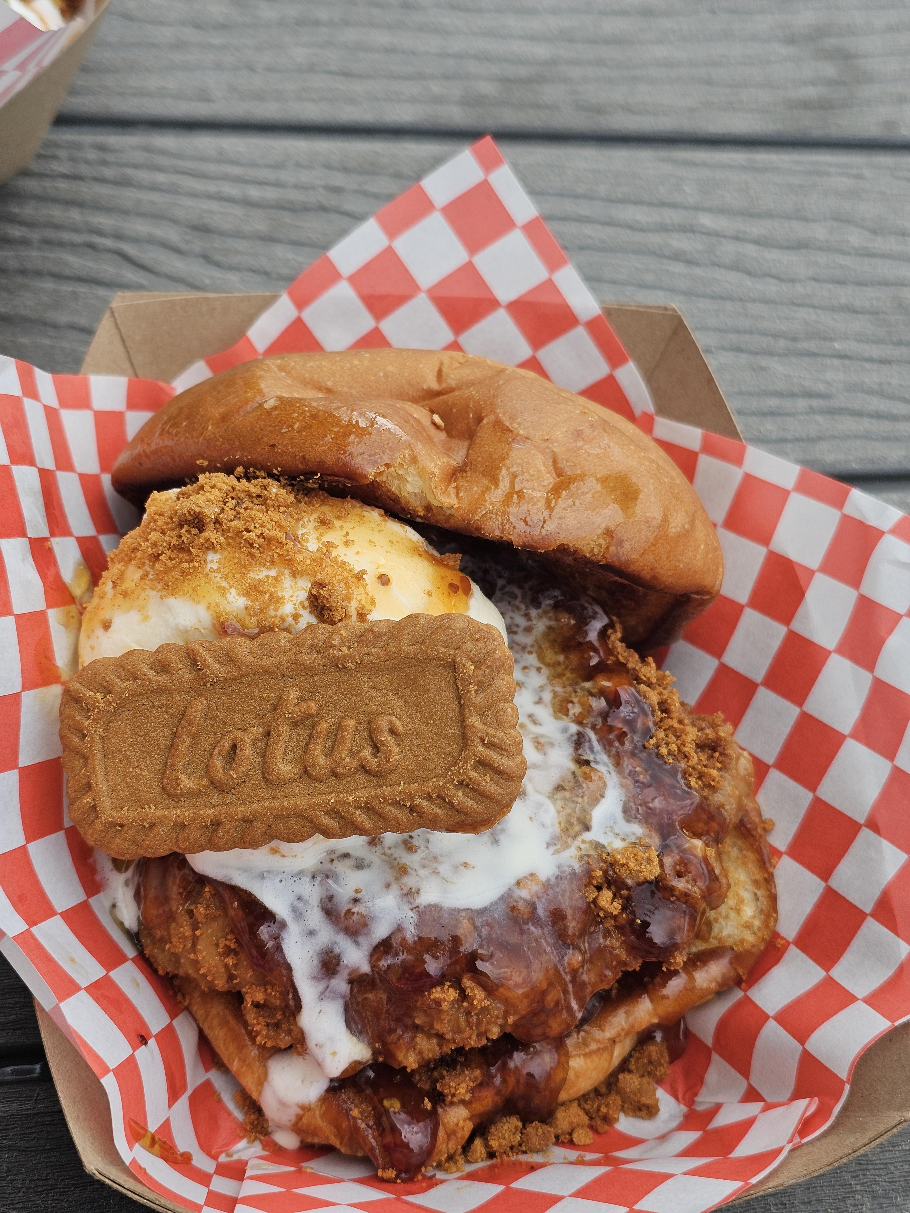 Panino gelato sandwiched in a brioche bun