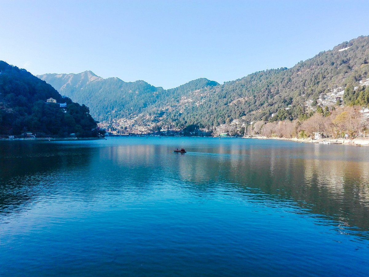 Nainital lake surrounded by Kumaon hills after rain