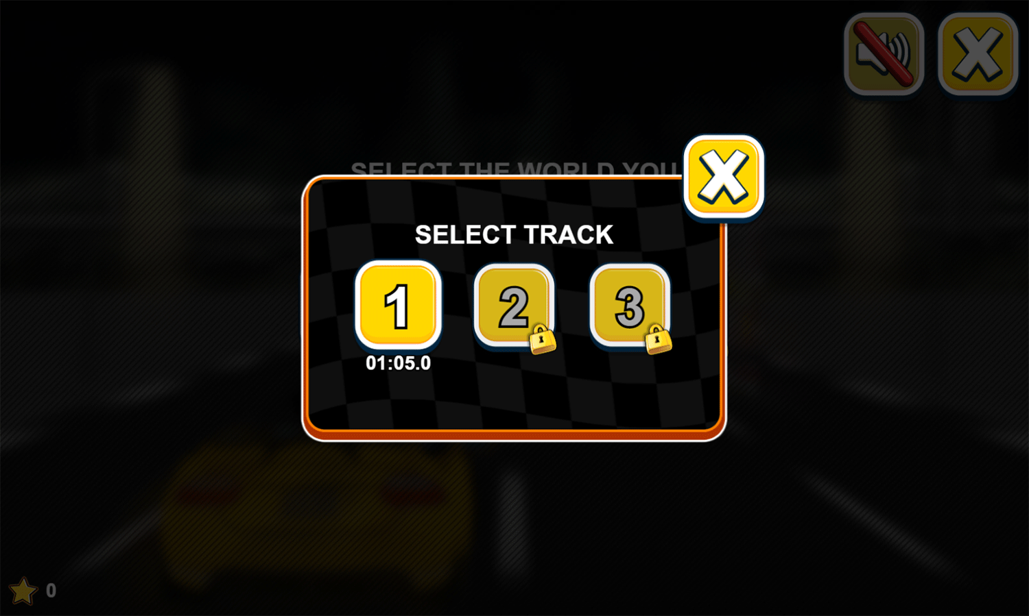 Car Rush online racing game screenshot showing a car on a winding track